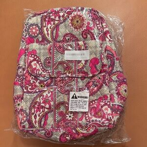 Vera Bradley Pink and Gray Paisley Backpack
